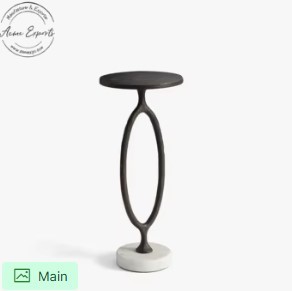 โต๊ะข้างทรงวงแหวนพรีเมียม โต๊ะโลหะตกแต่งห้องนั่งเล่นสไตล์ร่วมสมัย ชิ้นงานตกแต่งดีไซน์สวย - Product Image 6