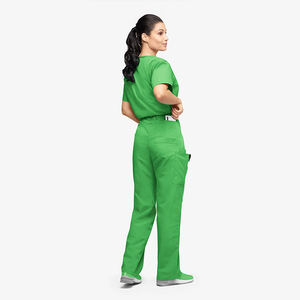 Nouvelle Arrivée 2026 – Blouse Médicale Unisexe Personnalisée à Manches Courtes avec Cordon de Serrage, Taille Élastique et Poches – Modèle Femme Robuste et Personnalisable - Product Image 3