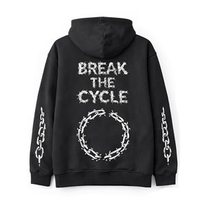 Sweat à capuche zippé surdimensionné vintage délavé à l'acide pour homme, personnalisable avec impression DTG, style streetwear ample, broderie - Product Image 2