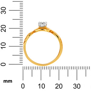 Glowing Moments <b>Men</b> Solitaire <b>Ring</b> Luxury Classic Round Cut Diamond Solitaire <b>Ring</b> with Tapered Yellow Gold Band - Product Image 5