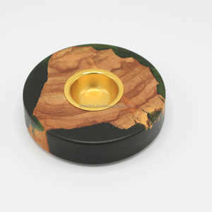 Brûleur d'encens artisanal contemporain en bois et résine époxy, porte-parfum d'intérieur pour la décoration du Ramadan, paniers de l'Aïd et intérieurs élégants - Product Image 4