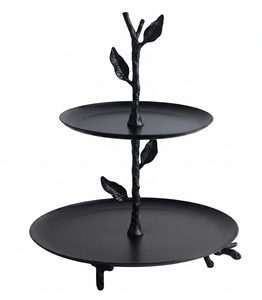 Two <b>Tier</b> Bronze <b>Cake</b> Stand Round Multi Layer Metal Dessert Display for Celebrations Cupcake Holder Serving Tray For Parties - Product Image 5