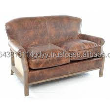 Juego de sofás Chesterfield con mechones de estilo industrial, muebles de sala de estar de cuero marrón para apartamento, centro comercial, comedor, elegante sala de espera - Product Image 2