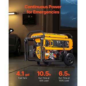 Generatore Portatile a Doppia Alimentazione 4650W di Picco a Benzina e 4130W di Picco a GPL, Generatori Elettrici di Backup per Casa - Product Image 3