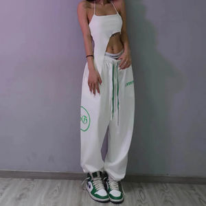Summer hip-hop Letter printing graphic sweatpants <b>Red</b> pants for <b>women</b> Y2K high waist loose casual pants <b>Trousers</b> - Product Image 4