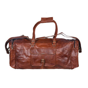 Bolsa de Viaje de Cuero Premium, Fabricada con Cuero Vacuno de Grano Completo, Bolso de Mano Grande para Viajes Cortos, para Viajes de Negocios, Personalizable, Fabricación OEM - Product Image 1