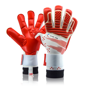 Gants de gardien de but en latex de haute qualité, antidérapants, respirants, à doigts entiers, avec fermeture auto-agrippante pour les jeunes et les adultes - Product Image 6