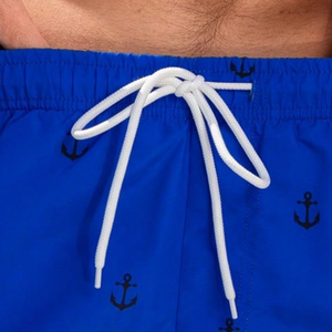 <b>Men</b> Breathable Printed Anchor <b>Pattern</b> Swim <b>Shorts</b> Quick Dry Elastic Waist Drawstring Casual Fit Summer Water Sports Holiday - Product Image 4