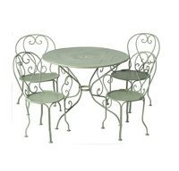 Ensemble de meubles d'extérieur en fer écologiques de style moderne pour jardin, patio, balcon, structure métallique robuste, design élégant et moderne