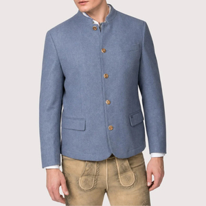 Veste traditionnelle bavaroise en laine de qualité supérieure pour hommes, vêtements traditionnels allemands pour hommes, vente en gros de vestes bavaroises traditionnelles - Product Image 6