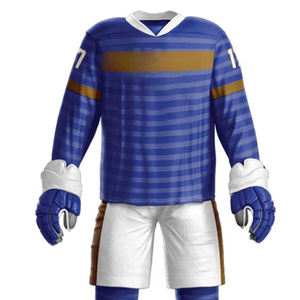 Conjunto de Uniforme de Hockey sobre Hielo Transpirable Estampado para Adultos, el Más Vendido, Nombre del Equipo Personalizado, Precio de Fábrica, Servicio OEM - Product Image 5