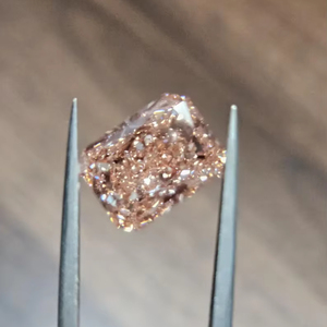 Diamant rose de laboratoire de luxe taille radiant, diamant rose fantaisie taille brillant rectangulaire, diamant en vrac à haute brillance pour bijoux fins sur mesure - Product Image 1