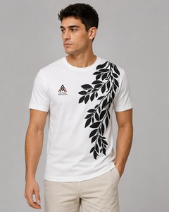 T-shirt personnalisé pour homme en coton premium, respirant, léger, décontracté, pour l'été, à manches courtes, streetwear, avec logo personnalisé - Product Image 5