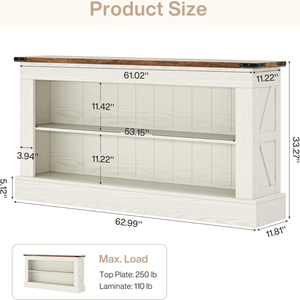 Long Living Room <b>Console</b> <b>Table</b> Non-Defective with Support No Remorse Returns - Product Image 2