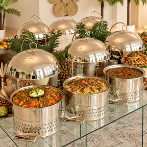Recipiente para Calentar Comida Tipo Buffet, de Acero Inoxidable con Recubrimiento de Oro PVD, con Tapa de Cúpula, 8L, Acabado Pulido Antiguo, para Hostelería y Catering - Product Image 5