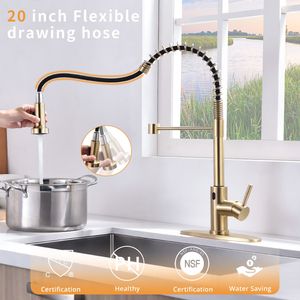 Rubinetto da Cucina Intelligente Senza Contatto, Automatico con Finitura in Nichel Spazzolato Dorato - Product Image 6