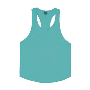 Wholesale Custom Logo Yellow Gym Tank Top Ribbed <b>Stringer</b> <b>Vest</b> Bodybuilding Weightlifting Training Fitness Workout Activewear - Product Image 4