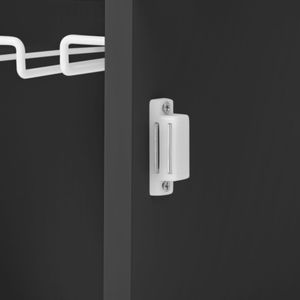 Carrello da Cucina con Isola, Portabottiglie Aperto, 5 Ruote, Piano Ribaltabile, in Legno di Gomma, con Presa di Corrente - Product Image 3