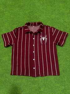 ผ้าฝ้ายพรีเมียม 100% สำหรับเสื้อเชิ้ต ปิเก้ แขนสั้น ทรงทางการ คอปกคลาสสิก กันยับ สวมใส่สบาย ทรงพอดีตัว ลายพิมพ์สำหรับใส่ทุกวัน - Product Image 1