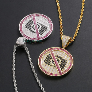 No <b>Camera</b> Pendant 925 Silver 18K Gold Plated Lab Grown Diamond Hip Hop Unisex Everyday Wear - Product Image 2