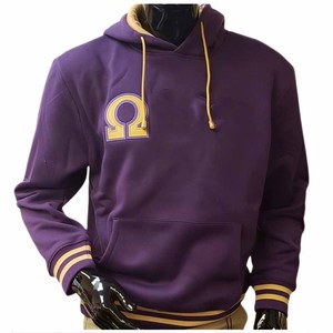 Omega |   Psi |   Sweat à capuche brodé personnalisé avec lettres grecques, en molleton de coton épais, style universitaire, streetwear unisexe pour jeunes - Product Image 4