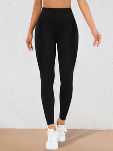 Leggings de compression sans couture taille haute, longueur intégrale, effet ventre plat, pour le yoga, pour femmes - Product Image 1