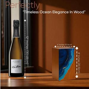 Handmade Rosewood Cremation Urn with Pink Resin <b>Memorial</b> <b>Keepsake</b> <b>Box</b> for human ashes medium size 9x5.5 urn <b>box</b> - Product Image 5