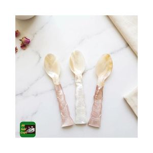 Cuillère royale exquise en nacre, vente en gros, cuillère à caviar vendue par lot, pour cadeau de mariage, cadeau d'affaires de luxe en nacre. - Product Image 3