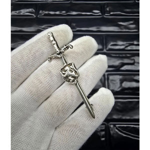 Pin de Kilt Escocés de Plata de Ley Vintage con Diseño de Espada Claymore y León, 71 mm de Largo, Metal de Alta Calidad para Usar con Tartán - Product Image 5