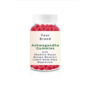 New Arrival Best Quality USA Made Rhodiola Rosea Bacopa Monnieri Lemon Balm Hops Ashwagandha <b>Gummy</b> <b>Candy</b> for Sale - Product Image 1