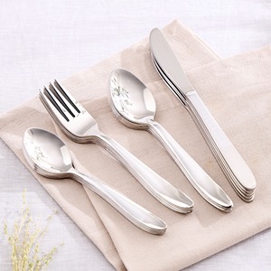 Ensemble de couverts élégants en acier inoxydable, finition miroir haute brillance, résistant à la rouille, vaisselle de mariage, 4 pièces, ustensiles de service - Product Image 3