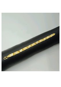 Bracelet pour homme en or 22 carats élégant avec design en diamant taillé argenté, finition de qualité supérieure, fermoir robuste, bijoux élégants pour un usage quotidien - Product Image 3