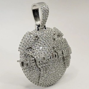 Pendentif personnalisé en moissanite VVS style hip-hop unisexe, breloque en argent S925 certifiée IGI, pendentifs et breloques en diamant - Product Image 3