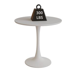 31.5\" Mid Century E Dining <b>Table</b> <b>White</b> <b>Round</b> Tulip <b>Table</b> with MDF Top Pedestal Base Assembled for 2-4 People Kitchen Dining - Product Image 3