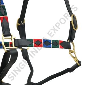 หนังโปโลเชือกแขวนคอม้าแบบปรับได้ดีไซน์แบบเกลียวที่ทำด้วยมืออย่างดีฮาร์ดแวร์ทองเหลืองแข็งแรงอุปกรณ์ขี่ม้าที่ทนทาน - Product Image 5