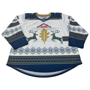 Camiseta de hockey sobre hielo transpirable de manga larga personalizada para hombre, ropa de malla sostenible con logotipo de equipo, camiseta de hockey sobre hielo con nombre OEM - Product Image 3