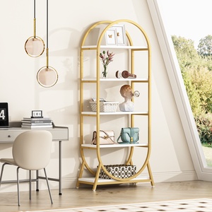 Tribesigns 70.8 "cao cong kệ sách, freestanding hiển thị giá kệ đơn vị cho văn phòng hiện đại trắng lưu trữ mở kệ sách - Product Image 4