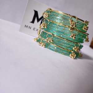 Handmade Kashmiri Bangles Set for Women Traditional Ethnic Chudiyaan Bridal Jewelry Gift Collection Glass Crafts - Product Image 2