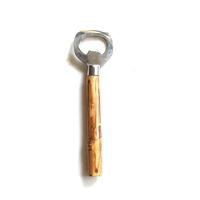 Servidor de ensalada de plata de acero inoxidable Diseño de bambú Servidor de ensalada de mango largo hecho a mano Juego de cubiertos decorativo real económico