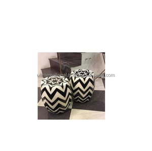 Taburete con incrustaciones de hueso antiguo para cama, mueble con incrustaciones de hueso para decoración del hogar por United World en venta - Product Image 3