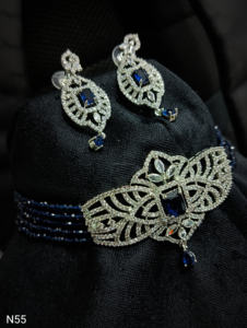 Ensemble de bijoux de mariée en diamant américain classique Collier et boucles d'oreilles en deux pièces pour mariage Style classique à la mode - Product Image 2