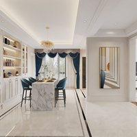 Service de design d'intérieur moderne de luxe européen George Group, rendu 3D, décoration intérieure