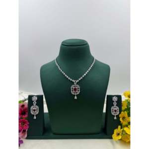Indian Ethnic Ivy American Diamond Gold-Plated <b>Bridal</b> <b>Jewelry</b> <b>Set</b> - Product Image 1