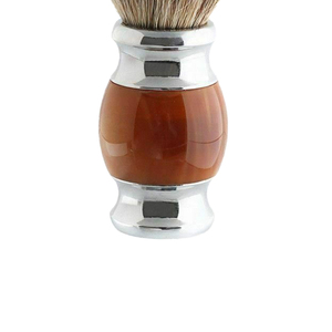 Pinceau à raser pour homme personnalisé avec logo, brosse à barbe synthétique durable avec manche en bois pour rasage humide et rasage de sécurité - Product Image 3