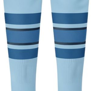 Men Light Blue <b>Black</b> Hockey <b>Socks</b> Polyester Sports Athletic Long <b>Socks</b> Team Uniform Match Training Wear Performance Clothing - Product Image 5