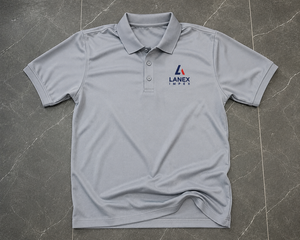 Polo gris personnalisé en gros |   Polo d'entreprise en polyester OEM ODM |   Vêtements de golf et promotionnels avec logo brodé - Product Image 6