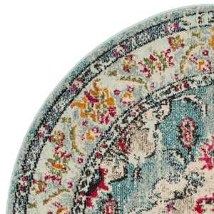 Tapis tissé main vibrant en laine/soie à motifs médaillon, écologique, antidérapant, résistant à la saleté, adapté aux animaux domestiques, à poils plats, 1 pièce - Product Image 4