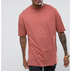 Camiseta de Manga Corta para Hombre, Cuello Redondo, Color Sólido, Lisa, Informal, Tejido de Punto, 100% Algodón, Talla Grande - Product Image 2