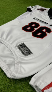 Ensemble d'uniformes de football américain personnalisés en twill imprimé numériquement, respirant, 100 % polyester, tailles adultes, maillot de sport pour hommes - Product Image 6