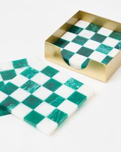 Posavasos de Alta Calidad al por Mayor, Diseño Personalizado, Incrustaciones de Bambú y Resina sobre Pizarra, para Té y Café - Product Image 4